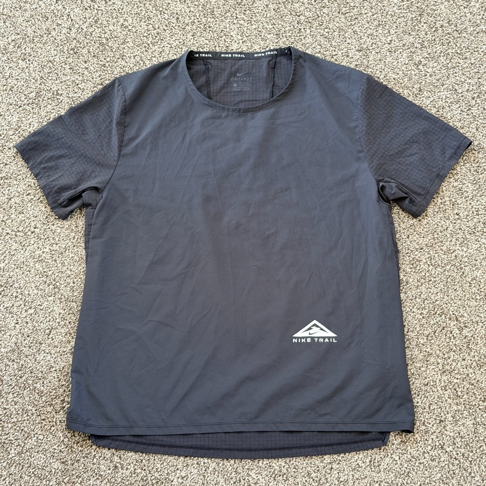 Nike Trail Shirt Rise 365 Dri-FIT ADV Mens Large Running Black Workout